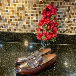 Saks Fifth Avenue Brown Leather Mens Slip on Shoes. Sz. 10.5